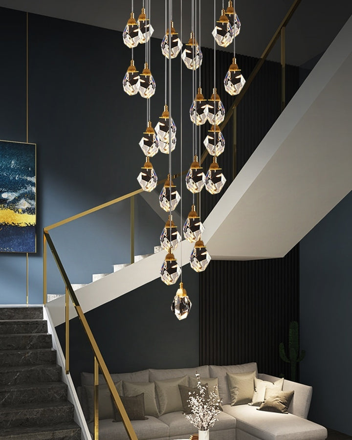 Sophisticated chandelier for grand staircases
