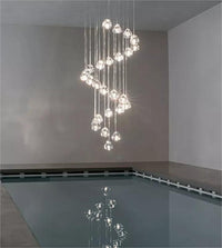 Thumbnail for Light Luxury Cherry Crystal Staircase Chandelier