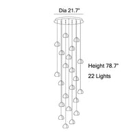 Thumbnail for Light Luxury Cherry Crystal Staircase Chandelier