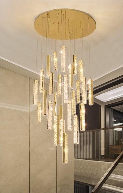 Light Luxury Modern Crystal Staircase Chandelier