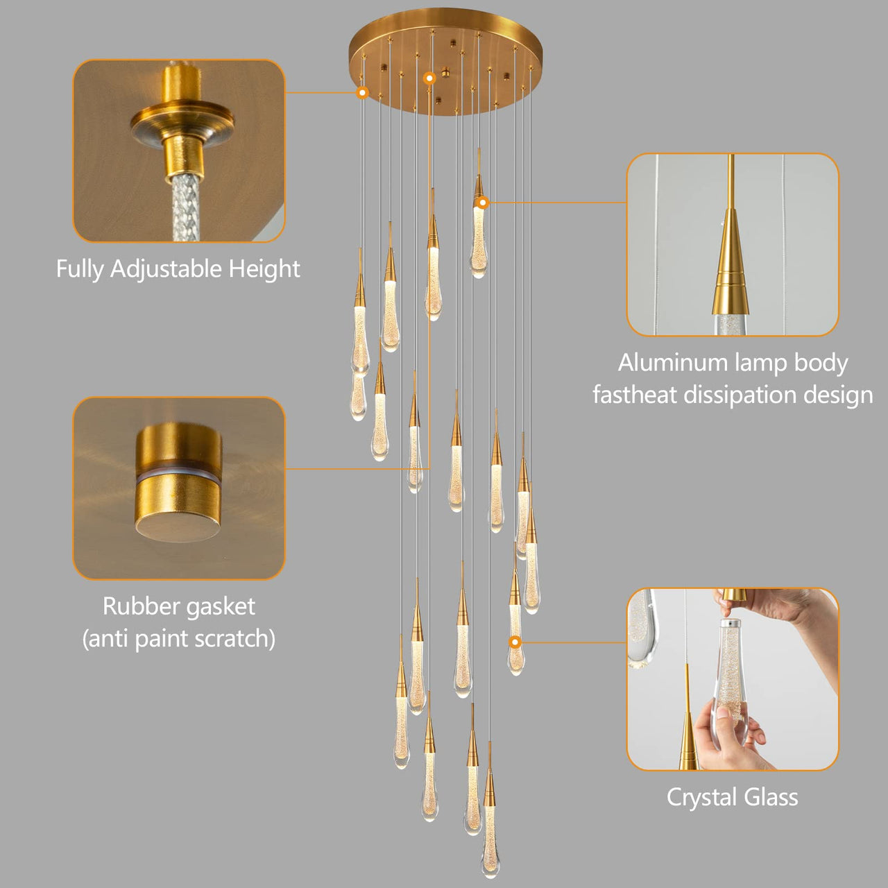 Contemporary design for staircase lighting 