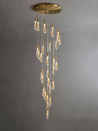 Thumbnail for Classic brass chandelier for elegant staircases
