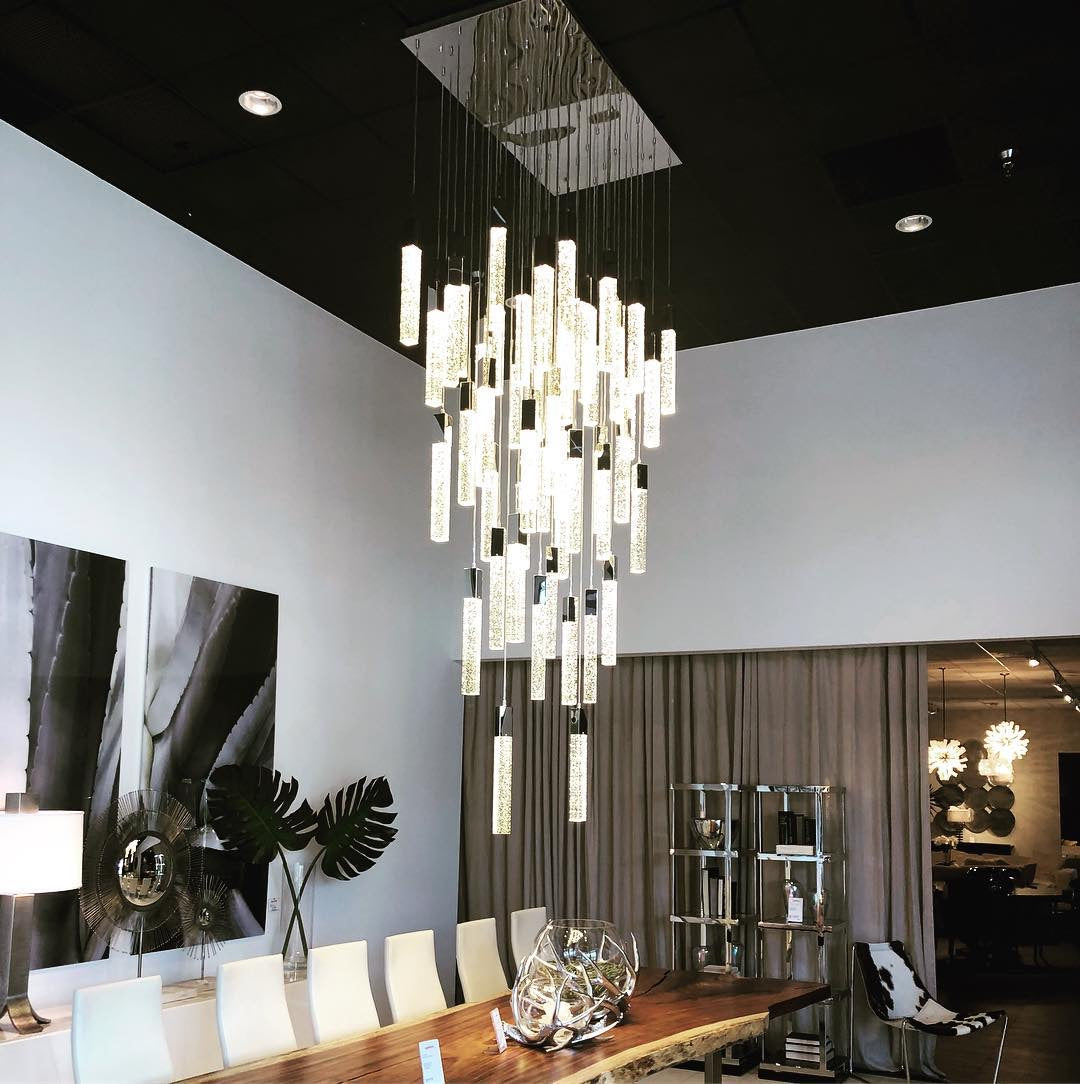 New Bubble Rectangular Crystal Chandelier