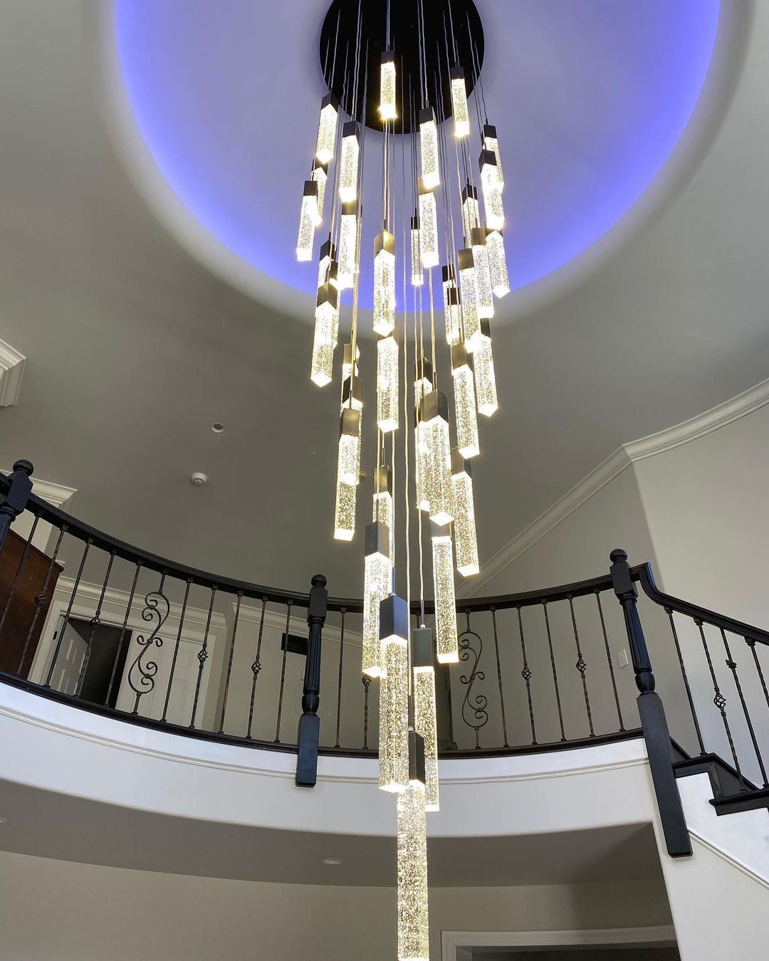 New Bubble Rectangular Crystal Chandelier