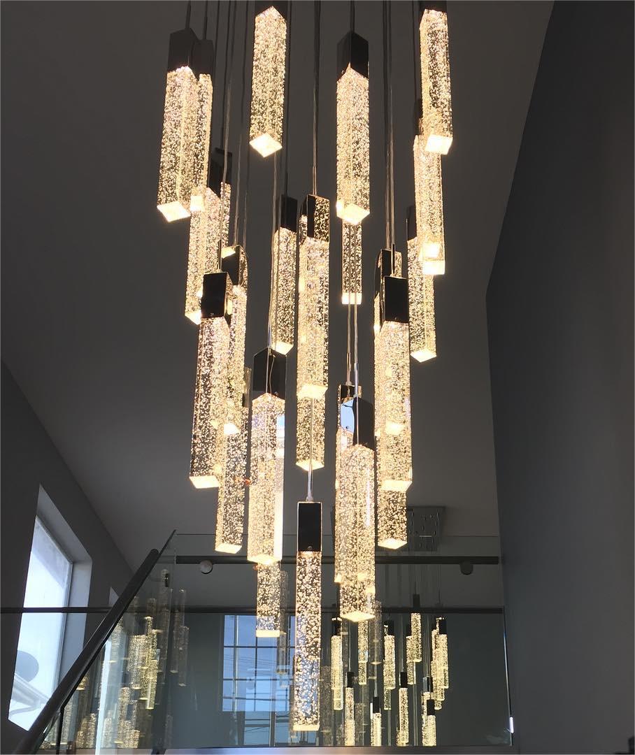 New Bubble Rectangular Crystal Chandelier