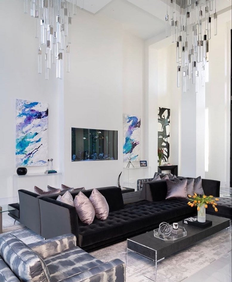 New Bubble Rectangular Crystal Chandelier