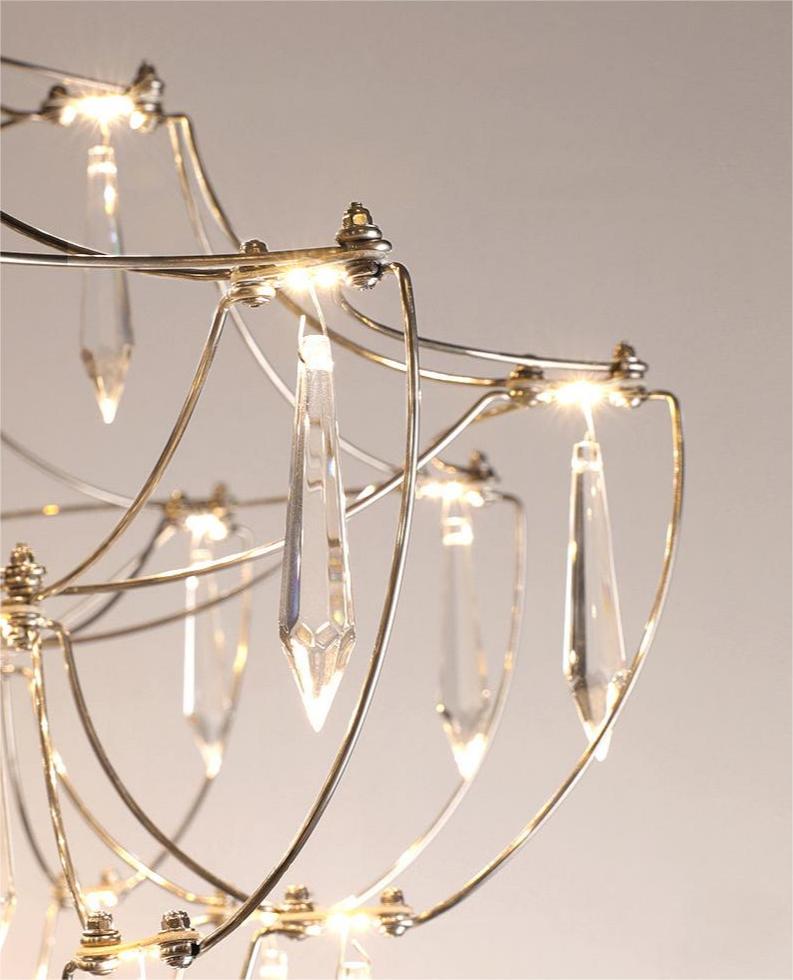 Nordic Stainless Steel Crystal Light Luxury Chandelier