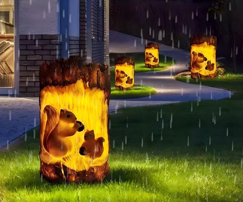Solar Squirrel Outdoor Landscape Light