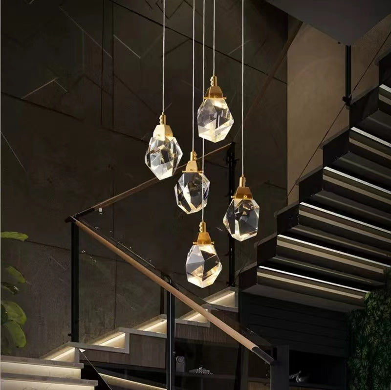  Crystal pendant chandelier for staircases