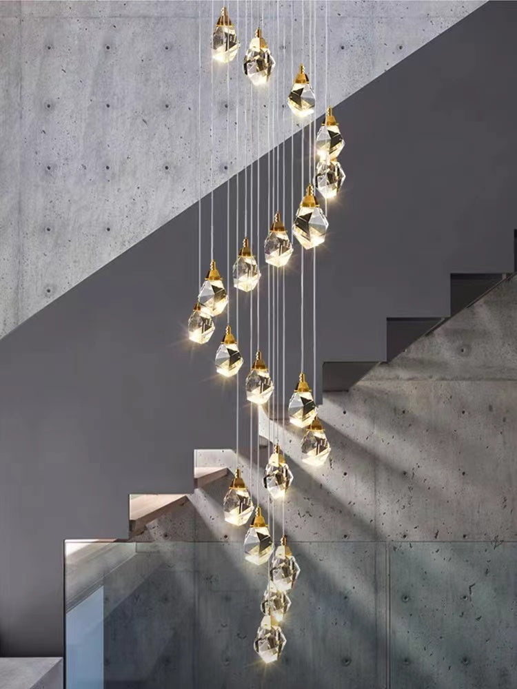 Minimalist pendant light for stairwells 