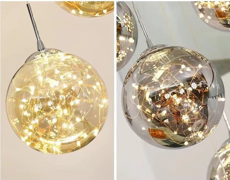 clear glass bubble chandelier