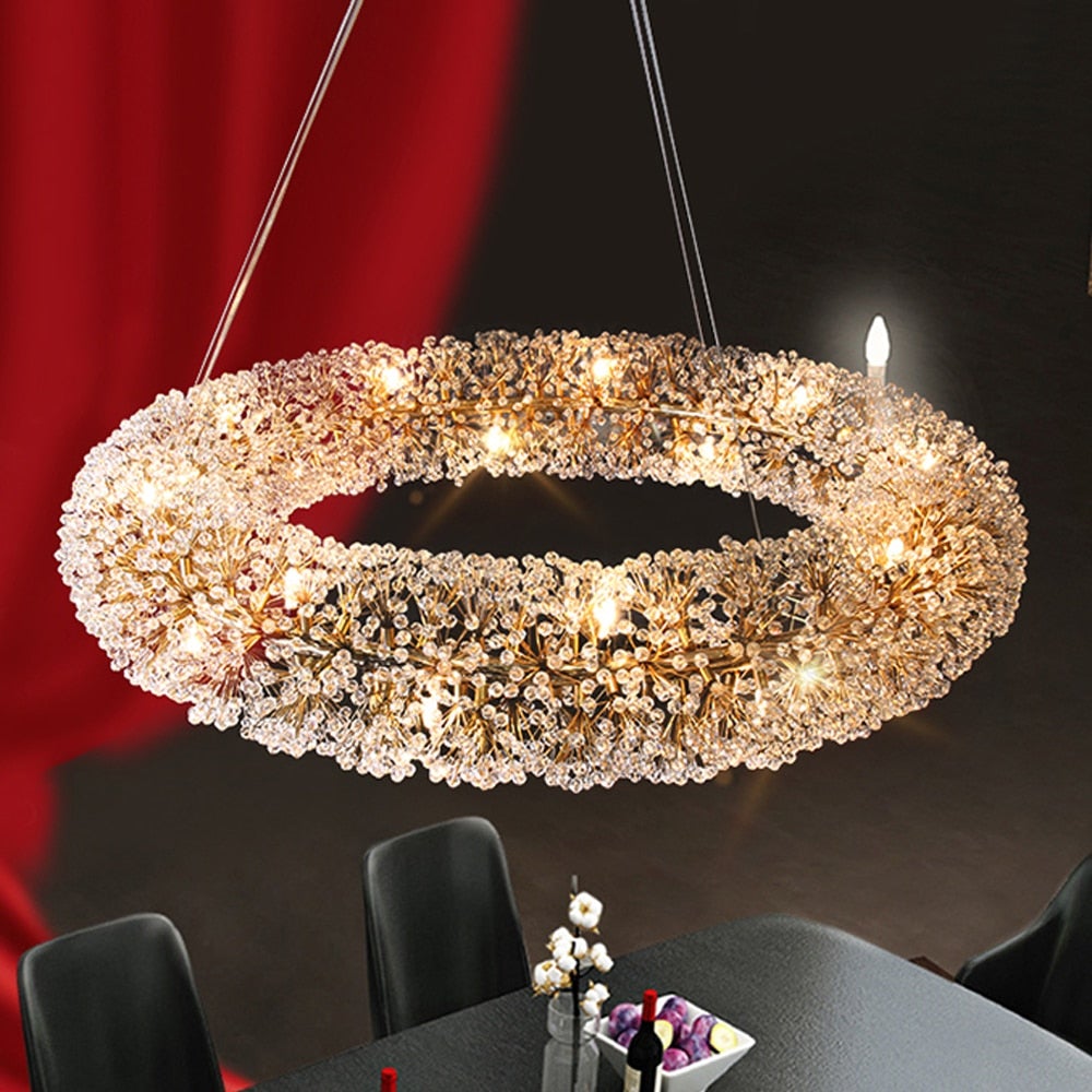 gold crystal chandelier