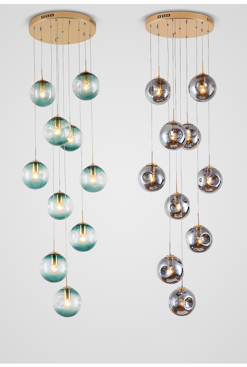 chandelier bubble glass