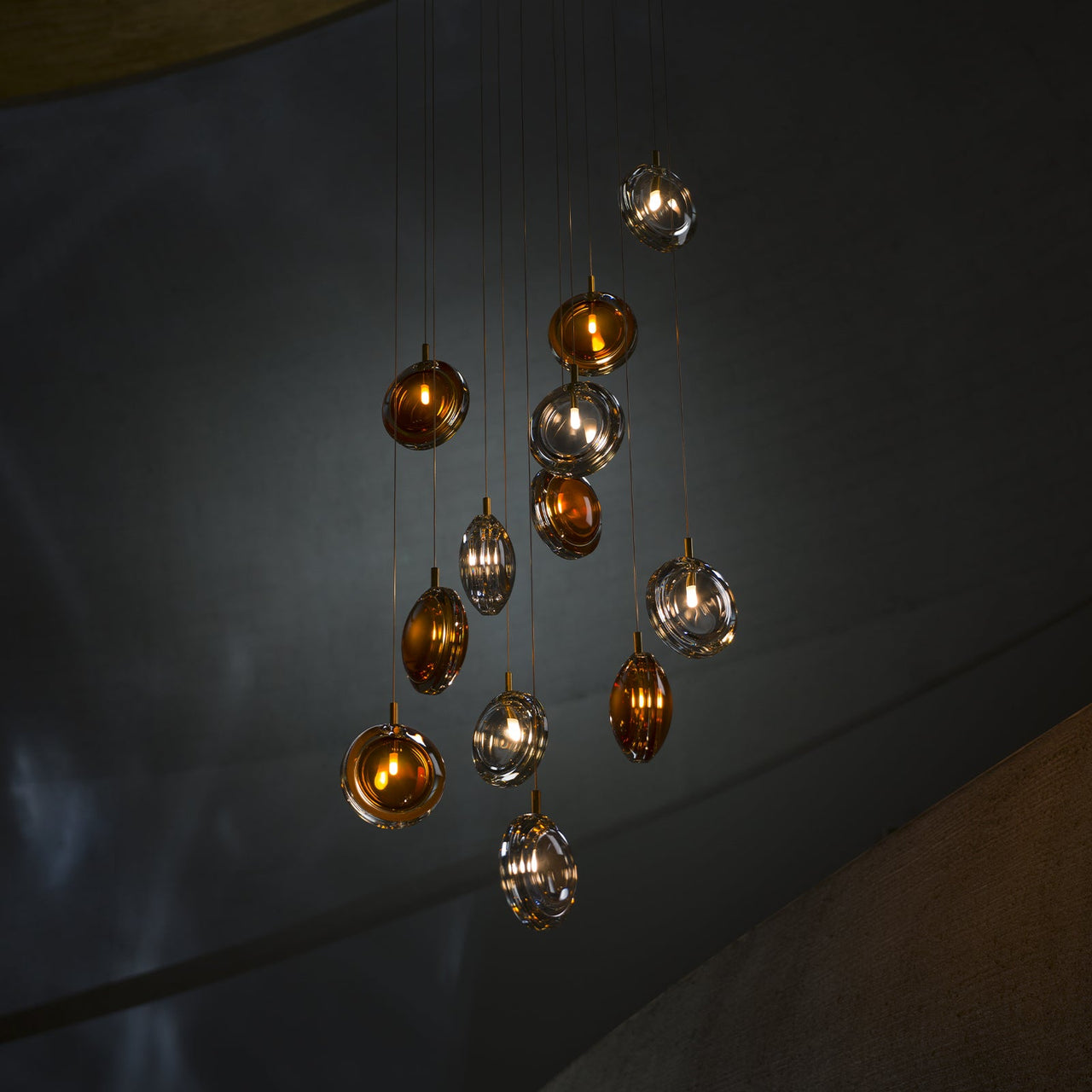 clear glass ball chandelier